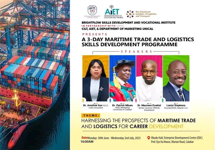 A 3-DAY MARITIME TRADE AND LOGISTICS SKILLS DEVELOPMENT PROGRAMME.